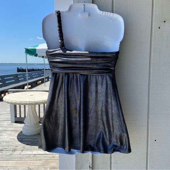 NWT BCBGeneration top is a one-strap bandeau number in metallic pewter. Sexy! - Picture 3 of 7